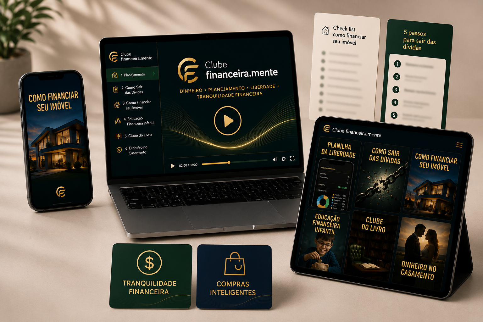 Clube Financeiramente em todos os dispositivos